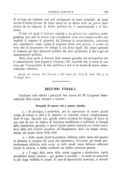 Rassegna comunale studi, legislazione, giurisprudenza, cronache con speciale riguardo ai poteri doi polizia ed ai servizi pubblici