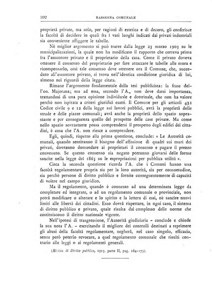 Rassegna comunale studi, legislazione, giurisprudenza, cronache con speciale riguardo ai poteri doi polizia ed ai servizi pubblici