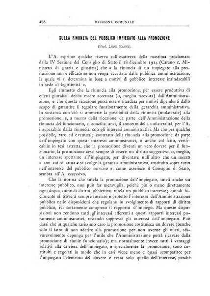 Rassegna comunale studi, legislazione, giurisprudenza, cronache con speciale riguardo ai poteri doi polizia ed ai servizi pubblici