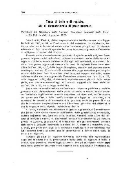 Rassegna comunale studi, legislazione, giurisprudenza, cronache con speciale riguardo ai poteri doi polizia ed ai servizi pubblici