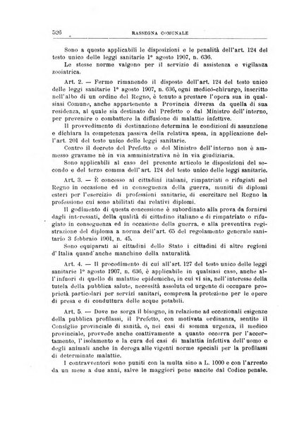 Rassegna comunale studi, legislazione, giurisprudenza, cronache con speciale riguardo ai poteri doi polizia ed ai servizi pubblici