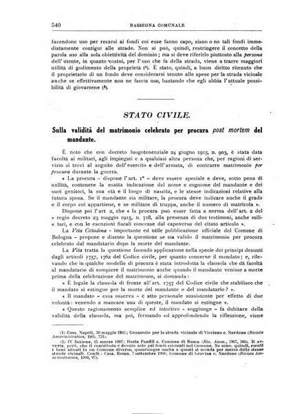 Rassegna comunale studi, legislazione, giurisprudenza, cronache con speciale riguardo ai poteri doi polizia ed ai servizi pubblici