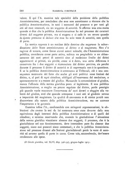 Rassegna comunale studi, legislazione, giurisprudenza, cronache con speciale riguardo ai poteri doi polizia ed ai servizi pubblici