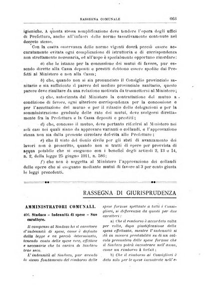 Rassegna comunale studi, legislazione, giurisprudenza, cronache con speciale riguardo ai poteri doi polizia ed ai servizi pubblici