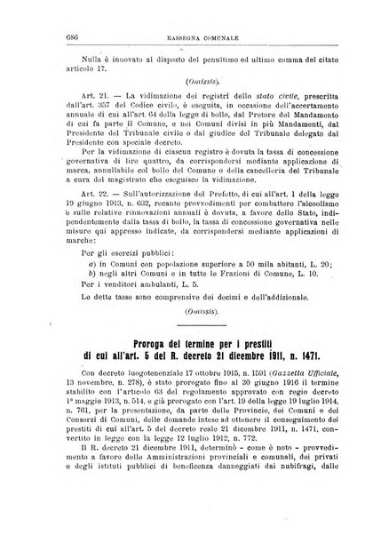 Rassegna comunale studi, legislazione, giurisprudenza, cronache con speciale riguardo ai poteri doi polizia ed ai servizi pubblici