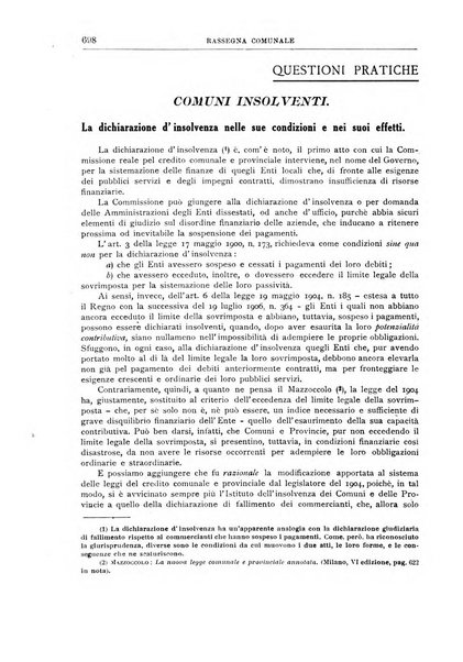 Rassegna comunale studi, legislazione, giurisprudenza, cronache con speciale riguardo ai poteri doi polizia ed ai servizi pubblici