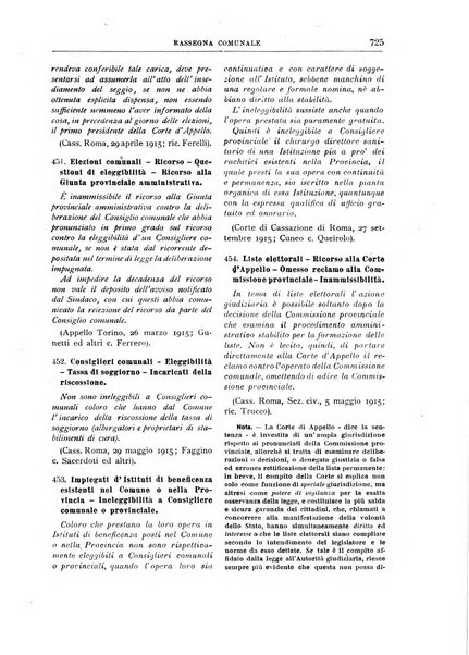 Rassegna comunale studi, legislazione, giurisprudenza, cronache con speciale riguardo ai poteri doi polizia ed ai servizi pubblici