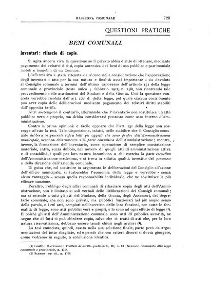 Rassegna comunale studi, legislazione, giurisprudenza, cronache con speciale riguardo ai poteri doi polizia ed ai servizi pubblici