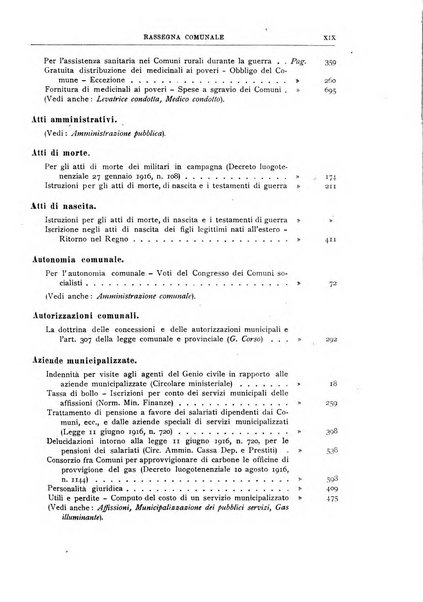 Rassegna comunale studi, legislazione, giurisprudenza, cronache con speciale riguardo ai poteri doi polizia ed ai servizi pubblici