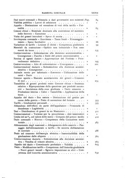 Rassegna comunale studi, legislazione, giurisprudenza, cronache con speciale riguardo ai poteri doi polizia ed ai servizi pubblici