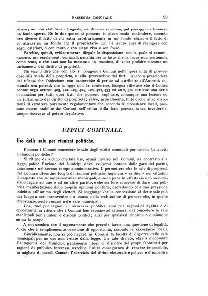 Rassegna comunale studi, legislazione, giurisprudenza, cronache con speciale riguardo ai poteri doi polizia ed ai servizi pubblici