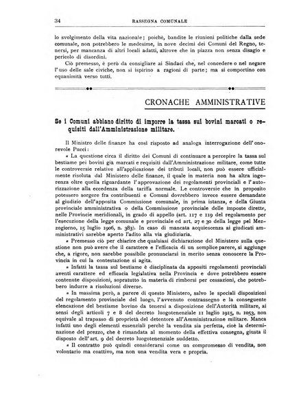 Rassegna comunale studi, legislazione, giurisprudenza, cronache con speciale riguardo ai poteri doi polizia ed ai servizi pubblici