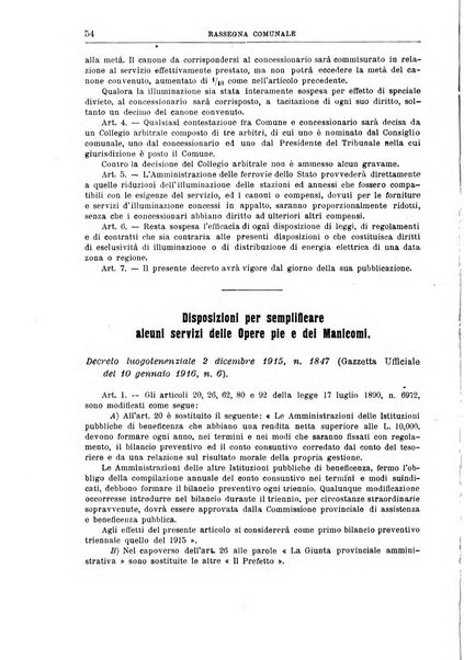 Rassegna comunale studi, legislazione, giurisprudenza, cronache con speciale riguardo ai poteri doi polizia ed ai servizi pubblici