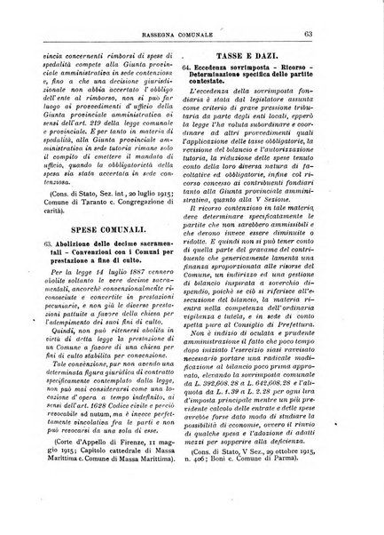 Rassegna comunale studi, legislazione, giurisprudenza, cronache con speciale riguardo ai poteri doi polizia ed ai servizi pubblici