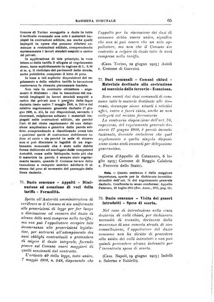 Rassegna comunale studi, legislazione, giurisprudenza, cronache con speciale riguardo ai poteri doi polizia ed ai servizi pubblici