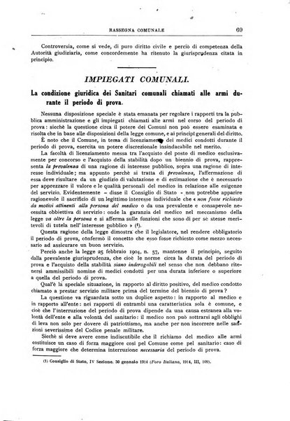 Rassegna comunale studi, legislazione, giurisprudenza, cronache con speciale riguardo ai poteri doi polizia ed ai servizi pubblici