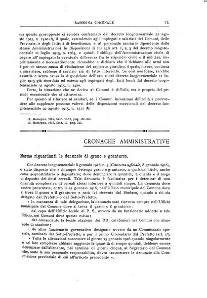 Rassegna comunale studi, legislazione, giurisprudenza, cronache con speciale riguardo ai poteri doi polizia ed ai servizi pubblici