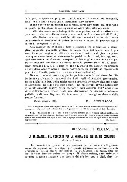 Rassegna comunale studi, legislazione, giurisprudenza, cronache con speciale riguardo ai poteri doi polizia ed ai servizi pubblici