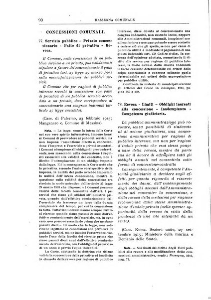 Rassegna comunale studi, legislazione, giurisprudenza, cronache con speciale riguardo ai poteri doi polizia ed ai servizi pubblici