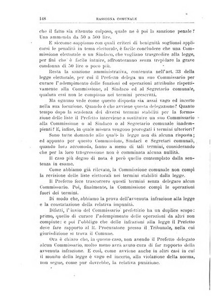 Rassegna comunale studi, legislazione, giurisprudenza, cronache con speciale riguardo ai poteri doi polizia ed ai servizi pubblici