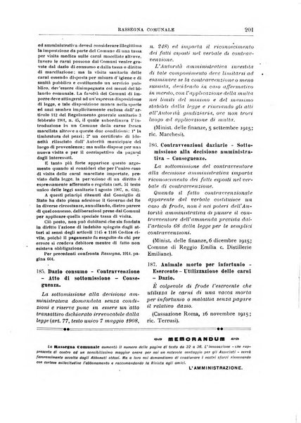 Rassegna comunale studi, legislazione, giurisprudenza, cronache con speciale riguardo ai poteri doi polizia ed ai servizi pubblici