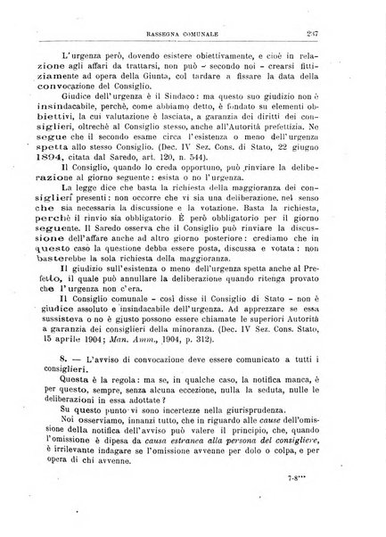 Rassegna comunale studi, legislazione, giurisprudenza, cronache con speciale riguardo ai poteri doi polizia ed ai servizi pubblici