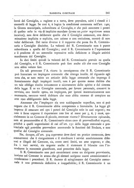 Rassegna comunale studi, legislazione, giurisprudenza, cronache con speciale riguardo ai poteri doi polizia ed ai servizi pubblici