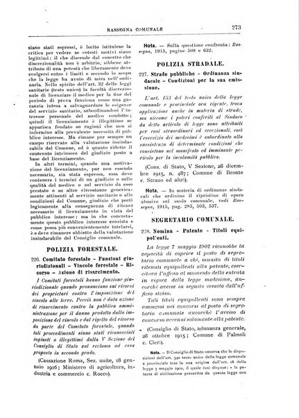 Rassegna comunale studi, legislazione, giurisprudenza, cronache con speciale riguardo ai poteri doi polizia ed ai servizi pubblici