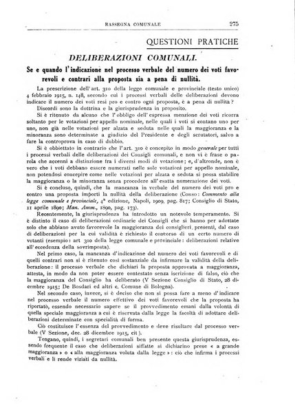 Rassegna comunale studi, legislazione, giurisprudenza, cronache con speciale riguardo ai poteri doi polizia ed ai servizi pubblici