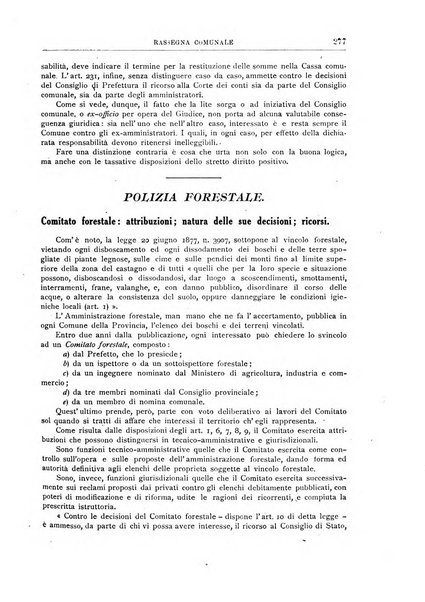 Rassegna comunale studi, legislazione, giurisprudenza, cronache con speciale riguardo ai poteri doi polizia ed ai servizi pubblici