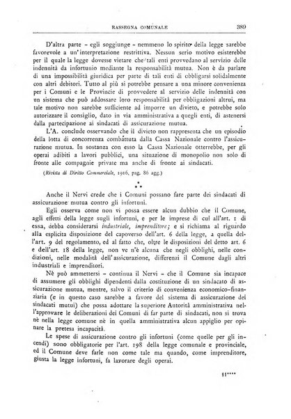 Rassegna comunale studi, legislazione, giurisprudenza, cronache con speciale riguardo ai poteri doi polizia ed ai servizi pubblici