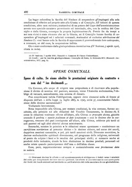 Rassegna comunale studi, legislazione, giurisprudenza, cronache con speciale riguardo ai poteri doi polizia ed ai servizi pubblici