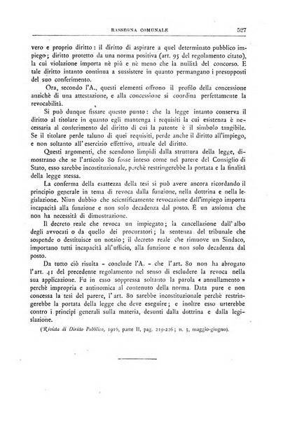 Rassegna comunale studi, legislazione, giurisprudenza, cronache con speciale riguardo ai poteri doi polizia ed ai servizi pubblici