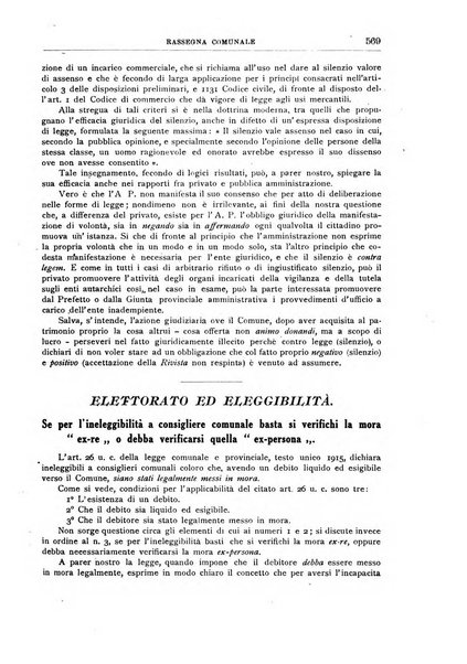 Rassegna comunale studi, legislazione, giurisprudenza, cronache con speciale riguardo ai poteri doi polizia ed ai servizi pubblici