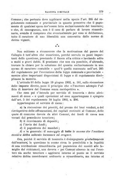 Rassegna comunale studi, legislazione, giurisprudenza, cronache con speciale riguardo ai poteri doi polizia ed ai servizi pubblici