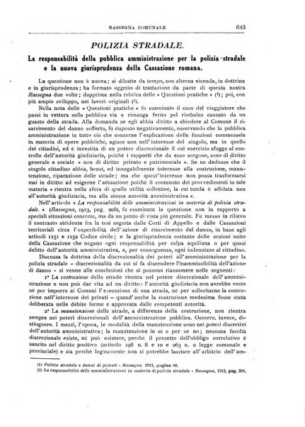 Rassegna comunale studi, legislazione, giurisprudenza, cronache con speciale riguardo ai poteri doi polizia ed ai servizi pubblici