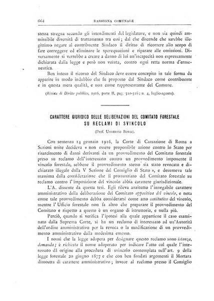 Rassegna comunale studi, legislazione, giurisprudenza, cronache con speciale riguardo ai poteri doi polizia ed ai servizi pubblici