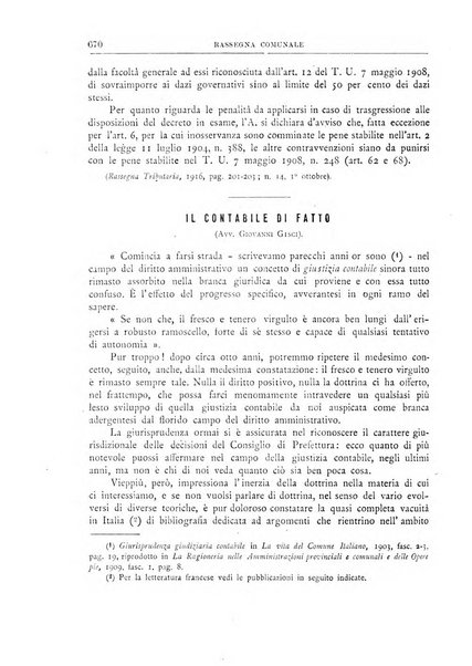 Rassegna comunale studi, legislazione, giurisprudenza, cronache con speciale riguardo ai poteri doi polizia ed ai servizi pubblici