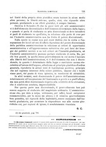 Rassegna comunale studi, legislazione, giurisprudenza, cronache con speciale riguardo ai poteri doi polizia ed ai servizi pubblici