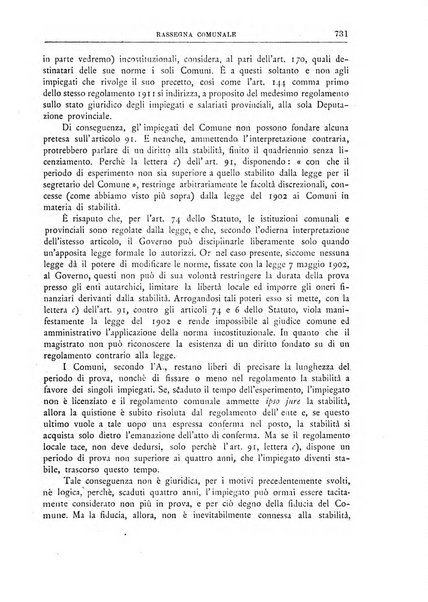 Rassegna comunale studi, legislazione, giurisprudenza, cronache con speciale riguardo ai poteri doi polizia ed ai servizi pubblici