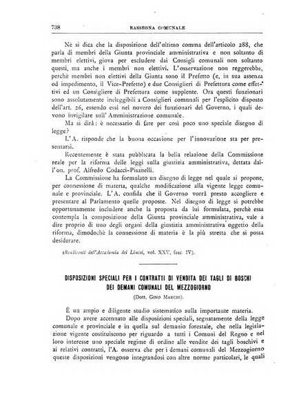 Rassegna comunale studi, legislazione, giurisprudenza, cronache con speciale riguardo ai poteri doi polizia ed ai servizi pubblici