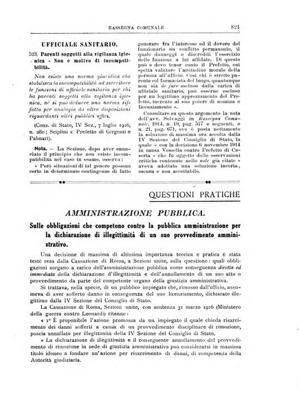 Rassegna comunale studi, legislazione, giurisprudenza, cronache con speciale riguardo ai poteri doi polizia ed ai servizi pubblici