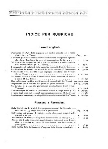 Rassegna comunale studi, legislazione, giurisprudenza, cronache con speciale riguardo ai poteri doi polizia ed ai servizi pubblici