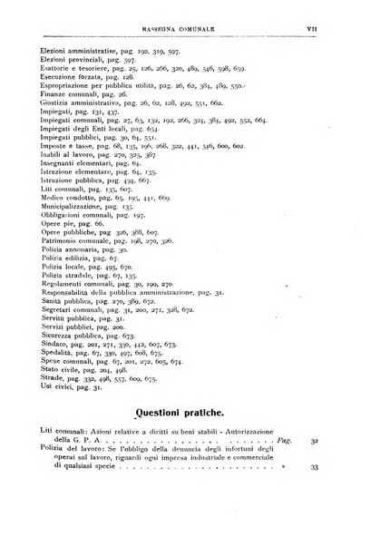 Rassegna comunale studi, legislazione, giurisprudenza, cronache con speciale riguardo ai poteri doi polizia ed ai servizi pubblici