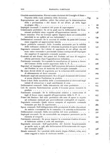 Rassegna comunale studi, legislazione, giurisprudenza, cronache con speciale riguardo ai poteri doi polizia ed ai servizi pubblici