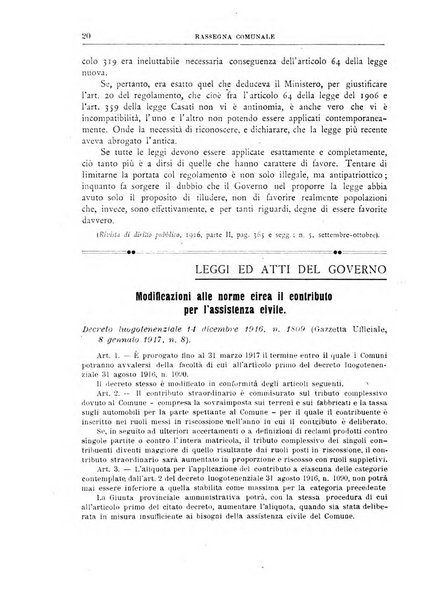 Rassegna comunale studi, legislazione, giurisprudenza, cronache con speciale riguardo ai poteri doi polizia ed ai servizi pubblici