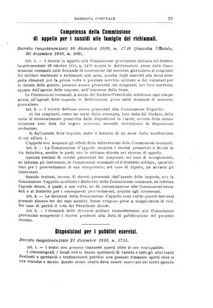 Rassegna comunale studi, legislazione, giurisprudenza, cronache con speciale riguardo ai poteri doi polizia ed ai servizi pubblici