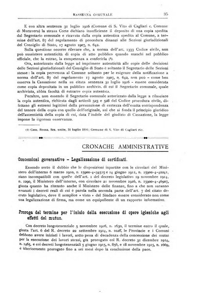 Rassegna comunale studi, legislazione, giurisprudenza, cronache con speciale riguardo ai poteri doi polizia ed ai servizi pubblici