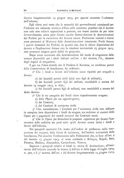 Rassegna comunale studi, legislazione, giurisprudenza, cronache con speciale riguardo ai poteri doi polizia ed ai servizi pubblici