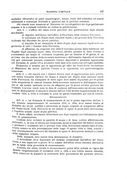 Rassegna comunale studi, legislazione, giurisprudenza, cronache con speciale riguardo ai poteri doi polizia ed ai servizi pubblici